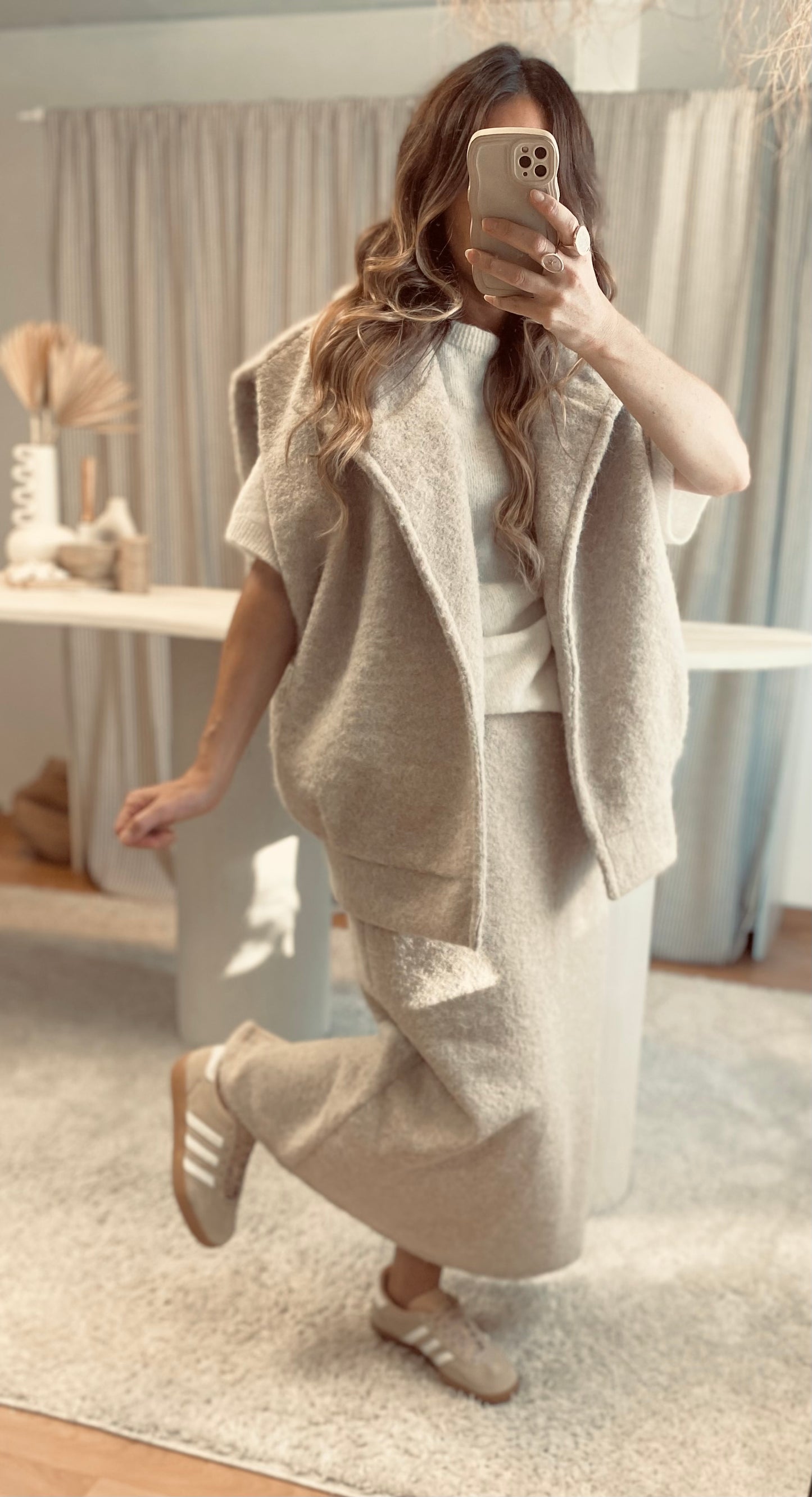 Jupe douceur beige