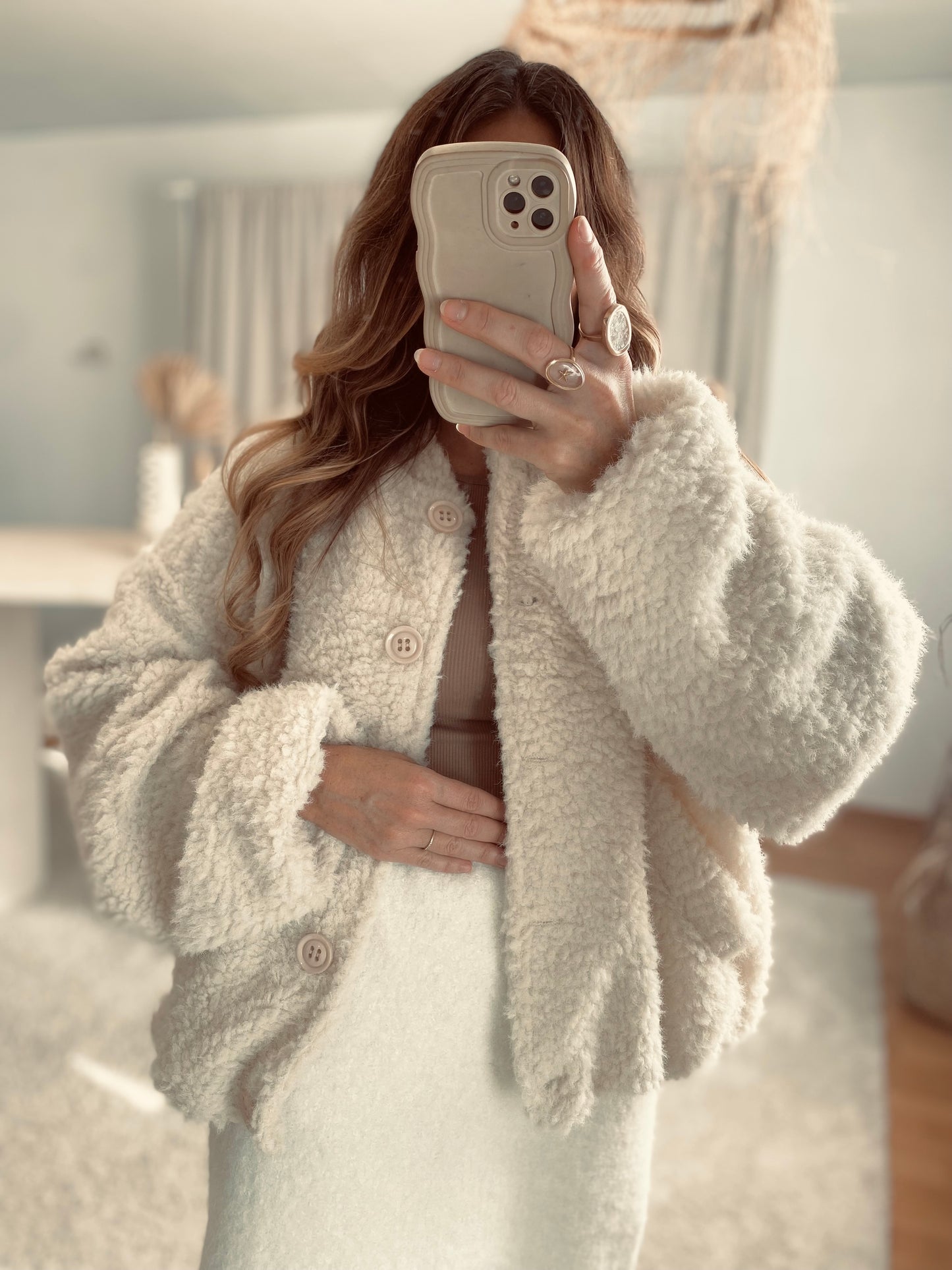 Bombers moumoute beige