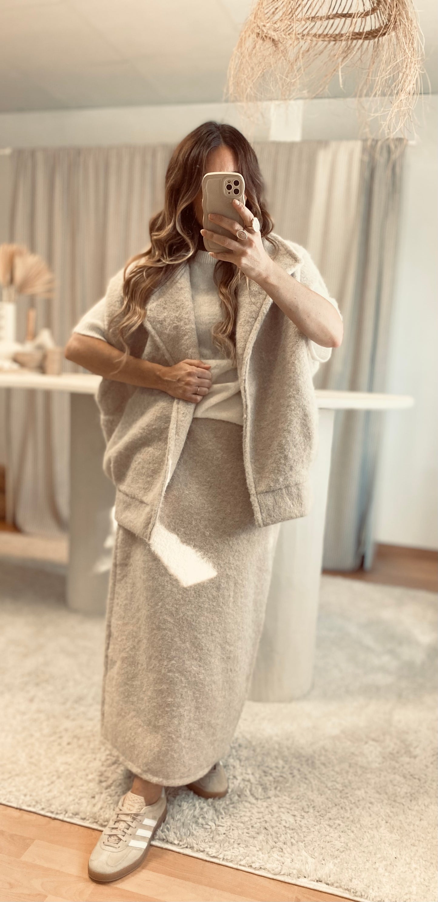 Jupe douceur beige