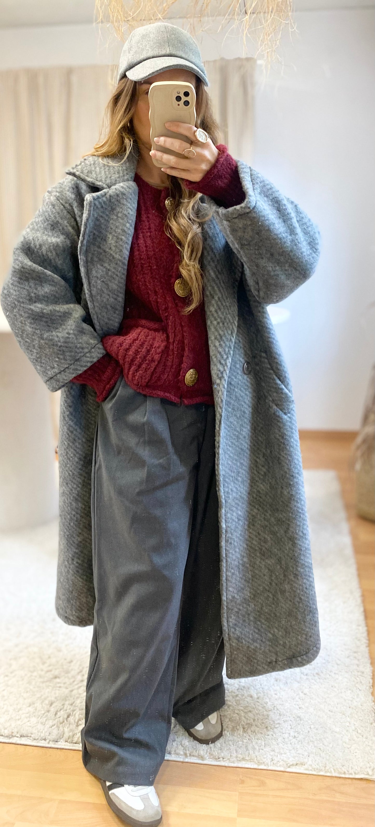 Manteau laine Gris