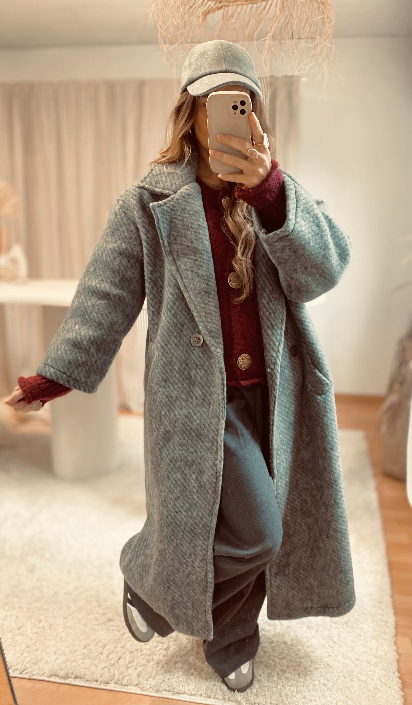 Manteau laine Gris