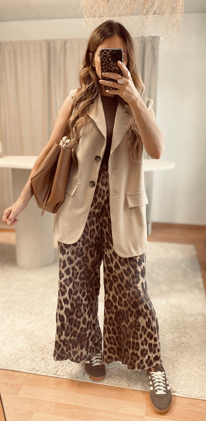 Blazer sans manches beige