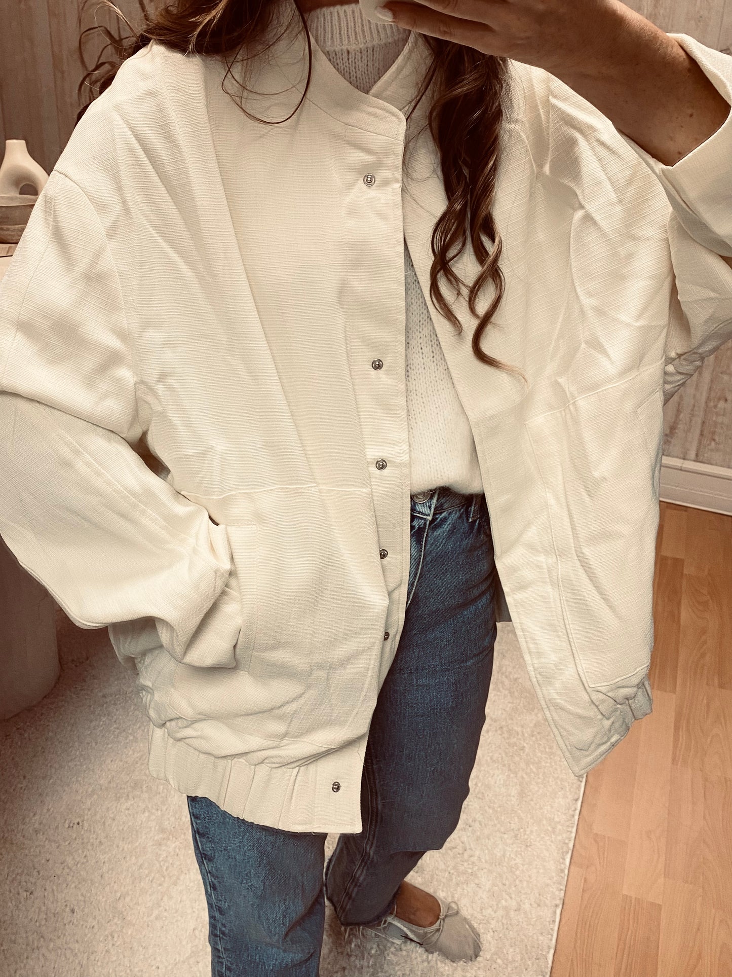 Bombers oversize crème