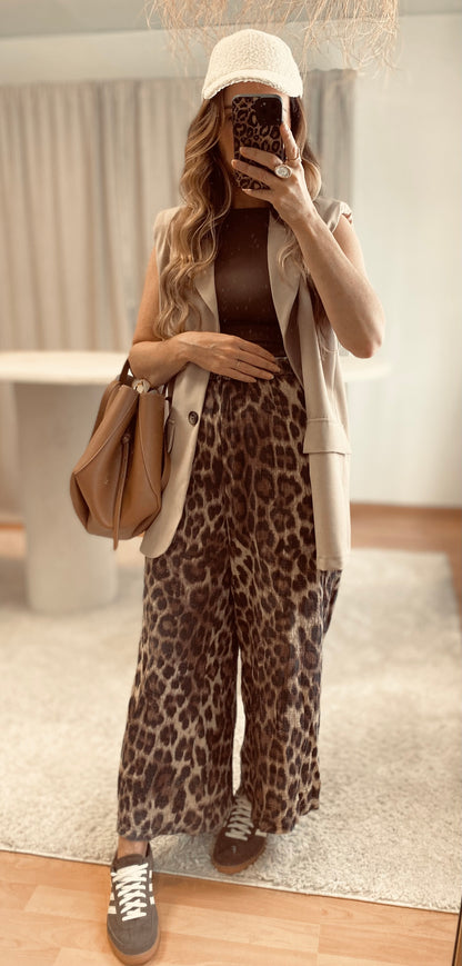 Blazer sans manches beige
