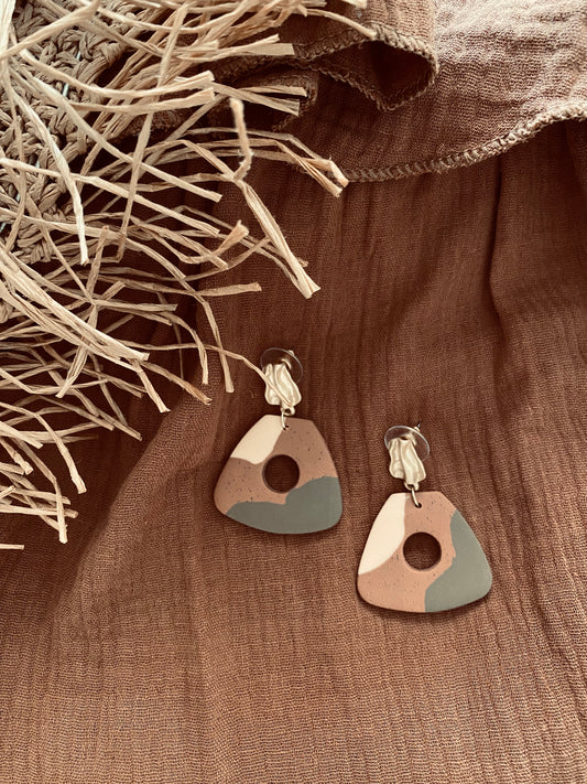 Boucles d’oreilles poly doré