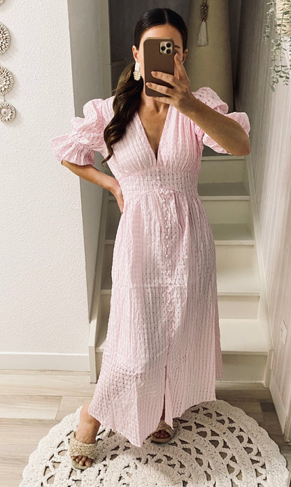 Robe vichy rose