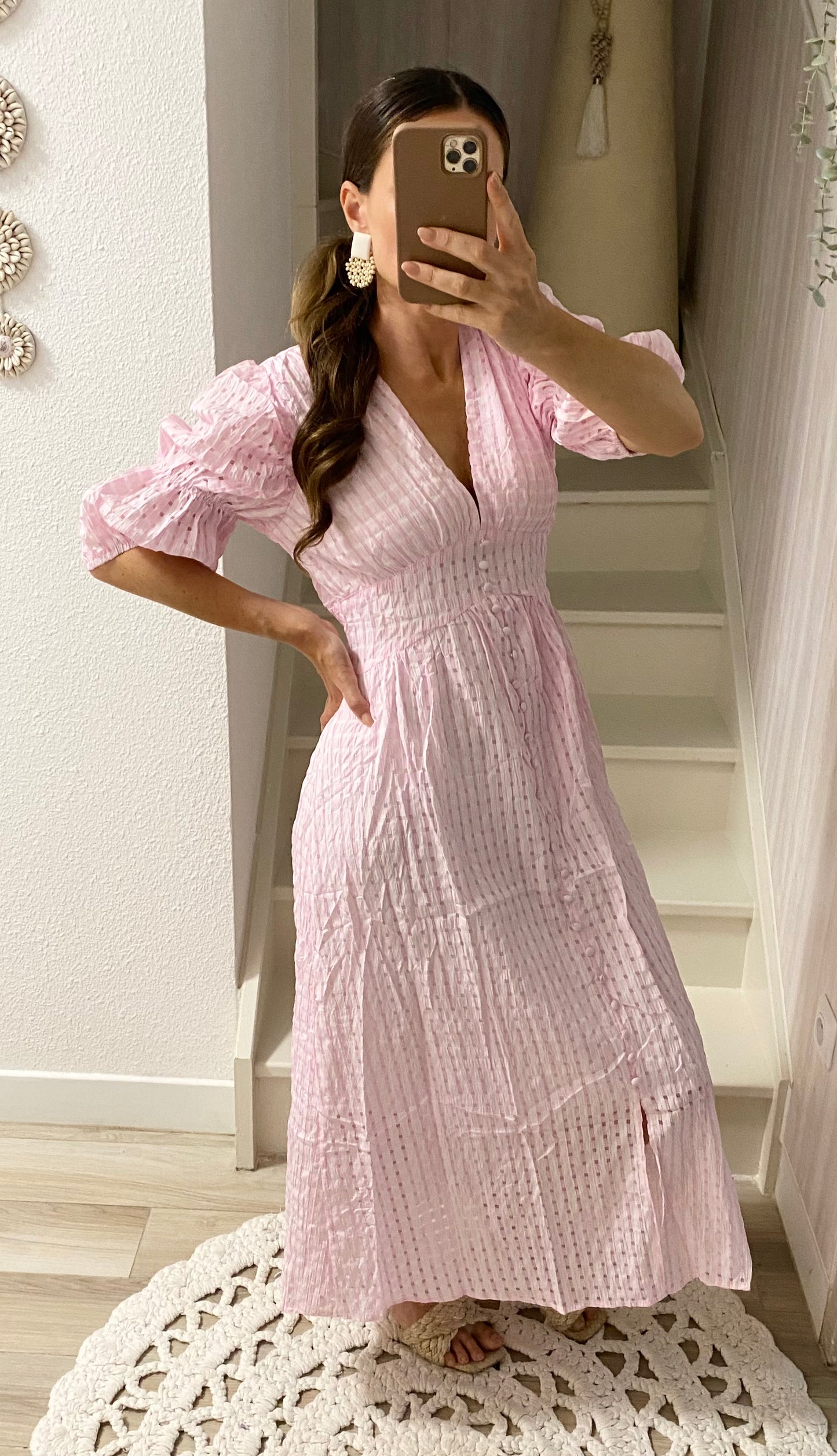 Robe vichy rose