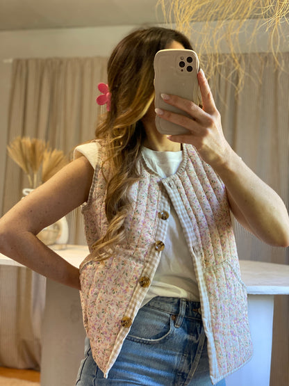 Gilet fleurs