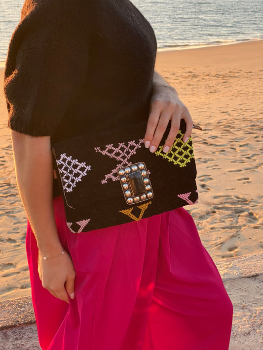 Pochette Noir/Multicolore